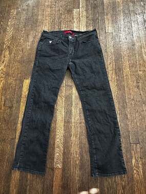 Guess Lincoln Slim Straight Jeans 34x30 Faded Black